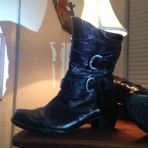 Joseph Seibel leather black boots size 39/8